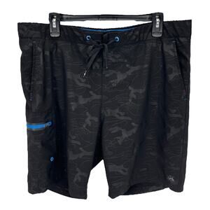 ZEROXPOSUR SWIM TRUNKS Men's Size LARGE Black